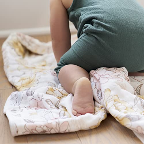 Image of aden + anais Boutique Organic, 100% Organic Cotton Muslin Baby Blanket Crib Bedding for Newborn Baby and Toddler, Nursery Blanket for Boys and Girls, Baby Registry and Shower Gift - Earthly, Rosewood