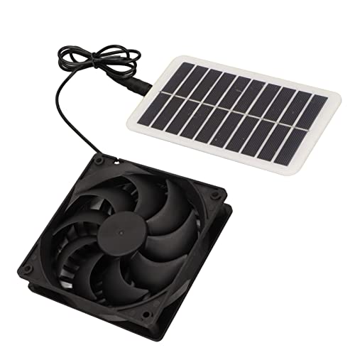 Extractor de Aire Eficiente con Panel de Energía Solar, Ahorro de Energía y Eliminación de Olores, Extractor de Aire Portátil con Energía Solar de 15 W para Cocina, Invernadero,
