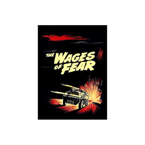 Image of BLINKART The Wages Of Fear (1953) Movie Poster Frame 12x18 Inch | Premium 300 GSM Paper Wall Print | Vintage Film Artwork for Home, Bedroom, Living Room, Office | Framed Photo Decor
