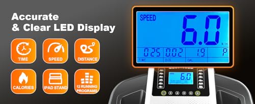 Image of Portable Foldable Treadmill Handles 4% Slope Home Running Walking Treadmill 0.5-7.5 MPH 330 Lb Weight Capacity