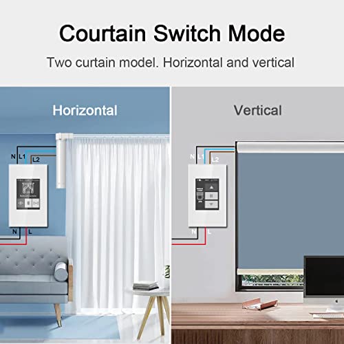 Lanbon L8 Lcd Smart Light Switch/Curtain Switch For Big House, 5 In 1 Magic Panel Wifi Mesh Light Switch Never Offline Only Smart Living App Support Alexa&Google Home&Sir, Neutral Wire Required&No Hub #TOP4
