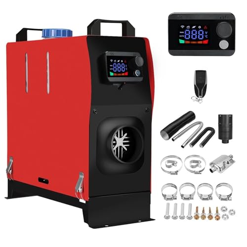 KWEZ Calentador Coche Calentador De Coche Todo En Uno De 12 V, 5-8 KW, Calentador De Aire Diésel, Pantalla LCD De Un Orificio, Calentador De Estacionamiento, Calentamiento Calentador de Aire Diésel