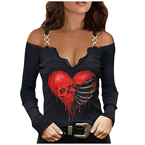 CKCC Pastel Tops Women deep v Neck Sweater Women Orange Blouses Tops Women Tanks Plus Size top d Blouses with Bell Sleeves Womes Blousons Big Shirts for Women Linen Shirts Blouses, Red, XX-Large