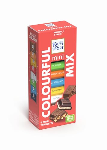 Ritter Sport Mini Tower Colourful Variety, Mix Cioccolatini, 150g