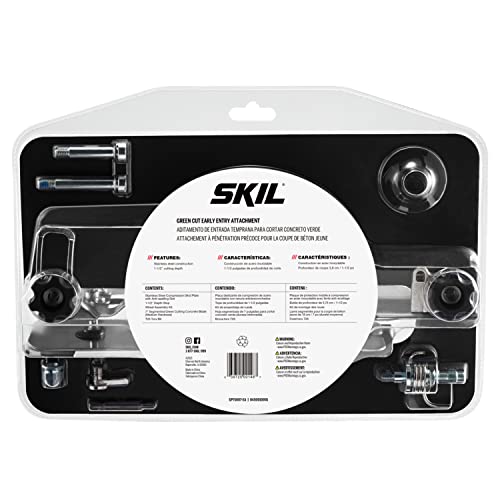 Image of SKIL SPT5007-EA Concrete Saw Green Cut Early Entry Attachment Kit for SKIL Model SPT79A-10, Black | Enables Green Cutting on Skil Spt79a-10, Stainless Steel, 1-1 /2 Cutting Depth, Includes 7 Segmented Blade