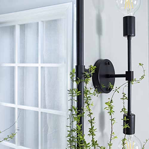 Image of TEHOME Horizontal Pivot Mirror Black Tilt Mirror for Bathroom Beveled Metal Framed Pivoting Rectangle Bathroom Mirror, 35x23''
