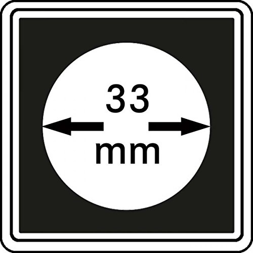 Preisvergleich Produktbild Lindner 2240033 Münzkapseln CARRÉE 33 mm, 4er Pack