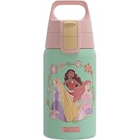 SIGG - Edelstahl Trinkflasche Kinder - Shield One Disney Princesses - Für Kohlensäurehaltige Getränke Geeignet - Auslaufsicher - Federleicht - BPA-frei - Sport & Schule - xxxx - 0,5L