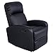 Giantex Massage Recliner Chair, PU Leather Single Sofa Recliner, Heavy Padded Seat, 5 Vibration Modes, Home Theater Seating for Modern Living Room
