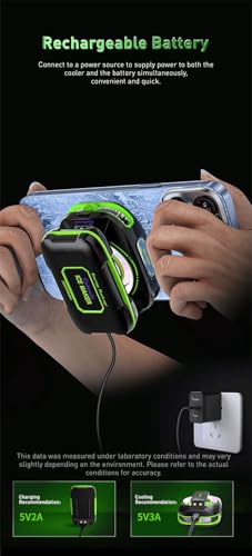 Image of Cubonic Frostrix Ice maker Mobile Cooler with AI Cooling Mode, Real-Time LED Display,1 Button Control, RGB Lighting, Magnetic /Clip Mount /Metal Plate, Ultra-Quiet Fan for Phone /Tablet (Frostrix Power)