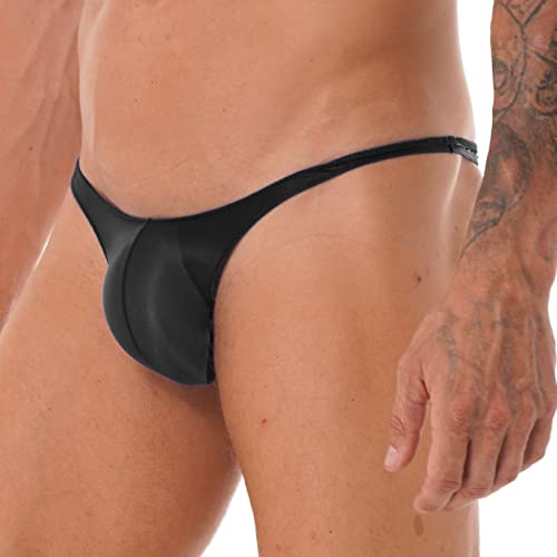 Men's Shiny Glossy G-String Thong T-Back Jockstrap Sexy Underwear Oily Underpants Pouch Panty3