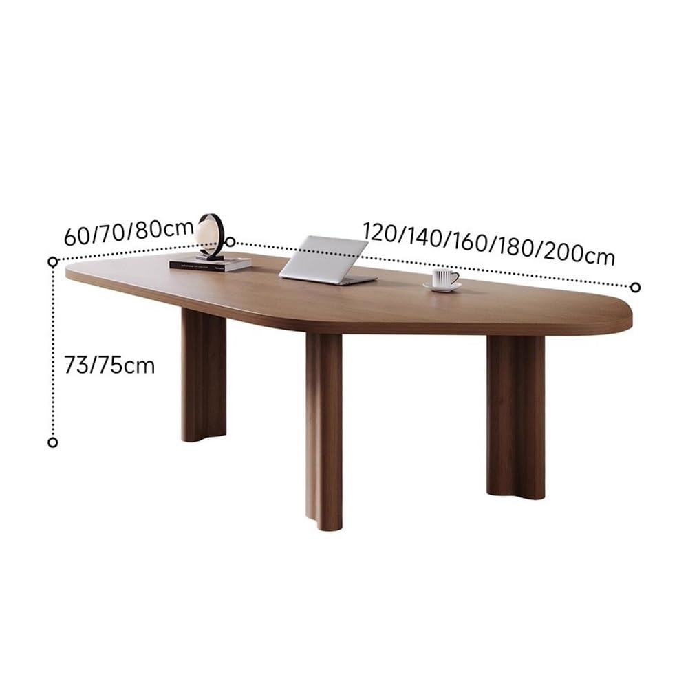 Table Bureau à domicile minimaliste moderne en bois massif irrégulier(L)