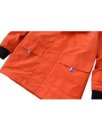 Image of Hiheart Boys Girls Waterproof Hooded Jackets Cotton Lined Rain Jackets