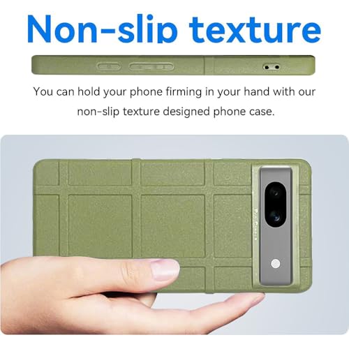 Image of Amazon Basics Shockproof Back Case Cover for Google Pixel 7a 5G | 360 Degree Protection | Slim Protective Case | Anti-Scratch Tough TPU Case for Google Pixel 7a 5G (Green)