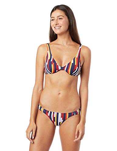 Calça Franzida Lateral Tetris Vinho M