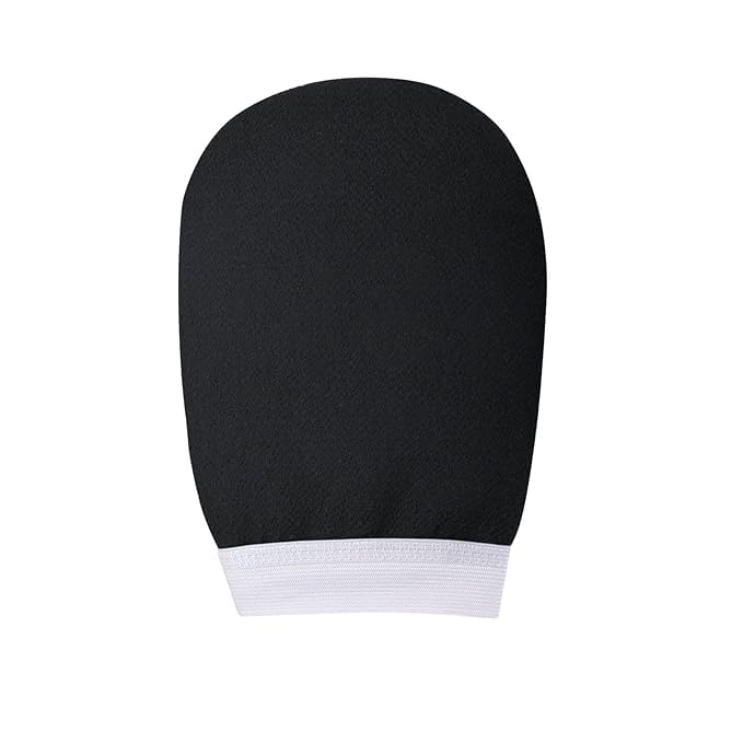 SOHETA Exfoliating Glove - Pure Viscose Fibre, Double-Layered Exfoliating Body Glove for Dead Skin, Tan Removal for Face and Body by SOHETA(Black)