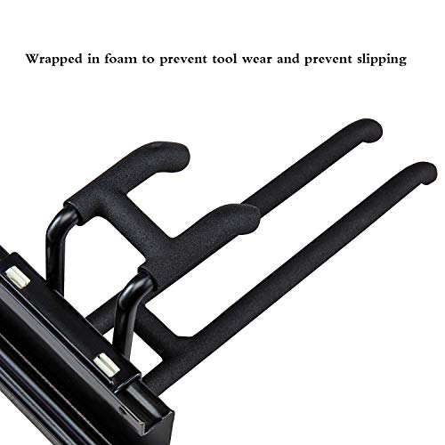 13PC Garage Organizer,Metal,64" Garage Hooks And Hangers Steel Tool Storage,Utility Double Hooks,Heavy Duty for Organizing Power Tools,Laddy,Bulk Items,Wall Mount Tool Holder for Home Chair Ladder - Image 4