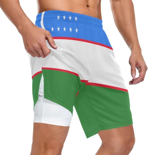 Short 2 en 1 homme anti-frottement avec cuissard intégré pour le sport