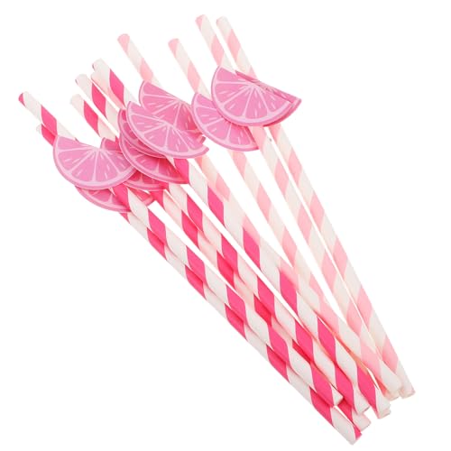 Pitillos de papel rayados multicolor 30 piezas miniatura 1