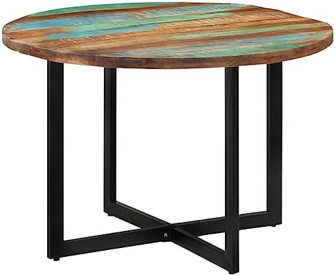 Bild von vidaXL Esstisch Rund Küchentisch Tisch Speisetisch Esszimmertisch Holztisch für Restaurant Esszimmer Küche 110x75 cm Altholz Massiv 110 x 75 cm