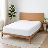 Cottington Lane 1 Piece Olympic Queen Size Fitted Sheet Only, Premium Hotel Quality Brushed Microfiber 15 Inch Deep Pocket Bottom Sheet, Ultra Soft, Breathable & Durable, White