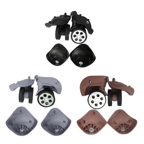 1 Pair A79 Trolley Case Luggage Wheel Repair Travel Suitcase Parts Accessories Wheel Replacement Wheels(Light for Grey,Large)3