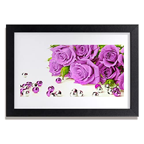 Affiche encadrée salon chambre cuisine fleurs de roses Tulup cadre MDF 30x20