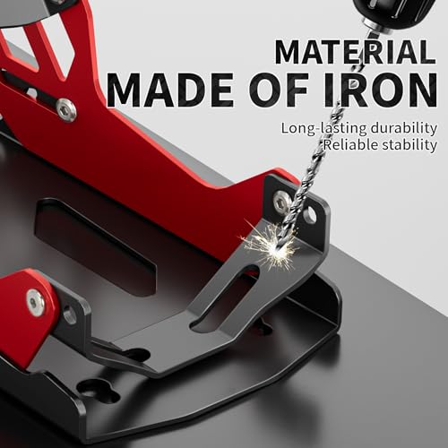 Image of Motorcycle Wheel Chock,Special for Transportation Portable Adjustable 1800 lbs Capacity Front Tire Stand for 8 inch-21 inch Wheel Universal for Most Crusier Sports Dirt Bikes Trailer Truck-Red