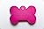 Personalised, Engraved 38x25mm Bone Dog Tags, Both Sides Engraved, Choice Of Colours, Medium/Large Aluminium Pet Tags (Pink)