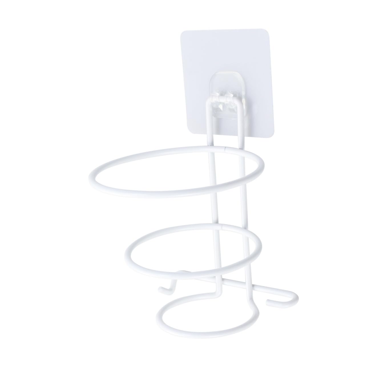 IWOWHERO Hair Dryer Rack Storage Wall Mount Hair Dryer Holder Iron Heat Resistant Minimalist Bathroom Decor