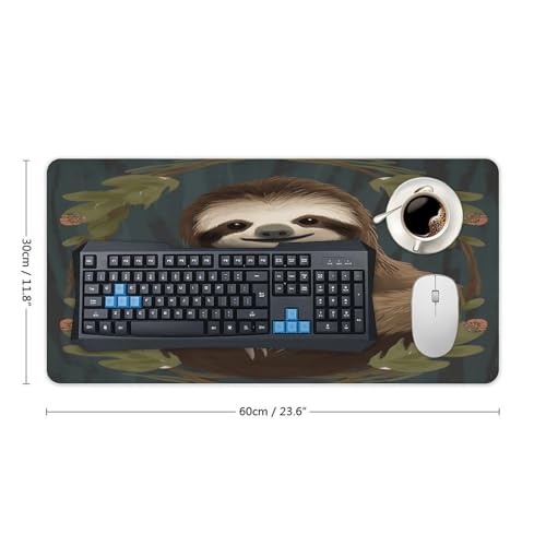 Tapete para escritorio Sloth grande antideslizante de caucho miniatura 2
