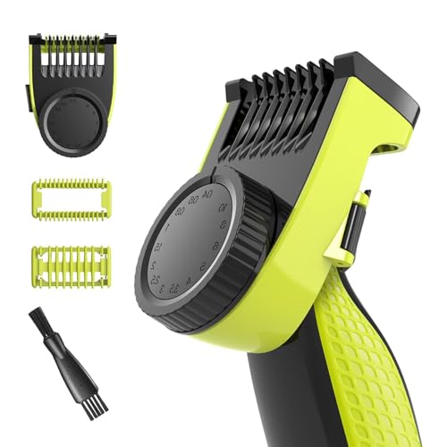 14-in-1 Precision Comb,Adjustable Attachments Guide Comb for Philips One Blade with Body Guard and Skin Protector,14 Cutting Lengths (0.4 to10mm) for Philips One Blade QP2520 QP2530 QP2620 QP2630