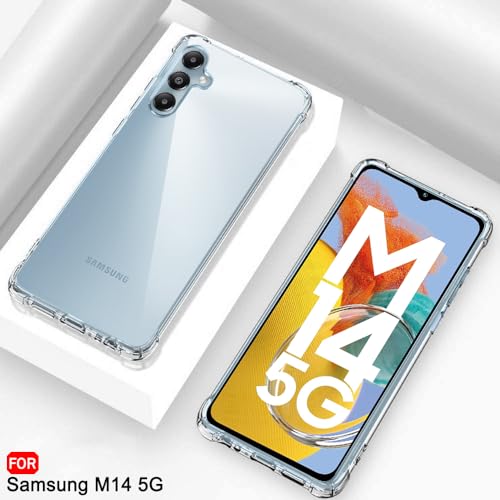 Image of TheGiftKart Transparent Crystal Clear Back Cover Case for Samsung Galaxy M14 5G | Shockproof Soft TPU Case | Cushioned Edges for Ultimate Protection Back Cover Case (TPU, Transparent)