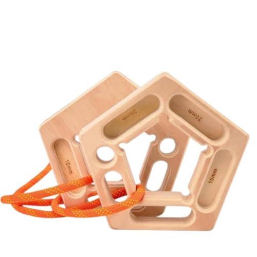 Portable Hangboard Hangboard Wood Climbing Training Board for Home Gym Finger Strengthener Pull-up Grip Indoor Outdoor Use Smooth Ergonomic Design (2pcs)