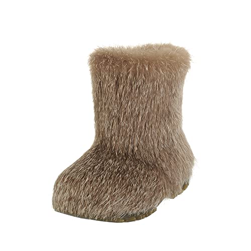 Kid's winter boots, nutria fur toddler boots,leather children's snow boots, kids mukluks, yeti boots for kids, children winter shoe2