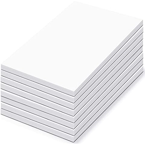 Fantastino® Notizblock blanko 8 Stück - A6 Notizblöcke klein, 50 Blatt pro Block 90 g/m² Premium Qualität - Blanko Schreibblock, mini Notizzettel abreißbar für Büro Haushalt Schule Uni Cover