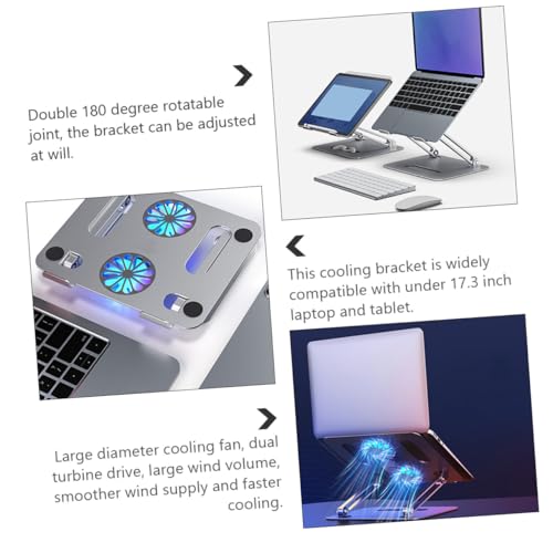 Base ajustable para laptop Veemoon con doble ventilador miniatura 6