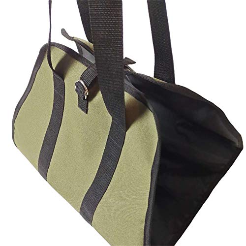 YUSHRO Sac De Transport De Bûches, Durable Fort Bois De Chauffage Transport Sac De Rangement Grande Capacité Extérieur Camping Fourre-Tout De Bois De Chauffage, 2 Pièces Range-bûches (Couleur : Vert) Cover
