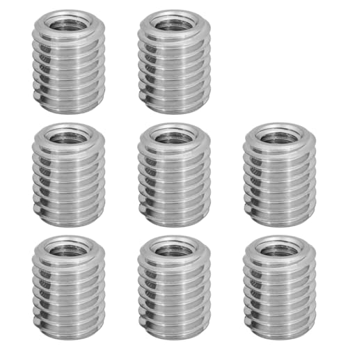 Tomedeks insertos roscados,helicoil m8,tuerca reductora,inserto roscado autorroscante,8 piezas, piezas de reparación de acero inoxidable, resistente y fácil de usar
