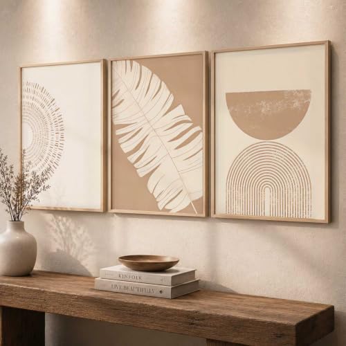 Image of kotart Boho Art Home Decoration Painting | Paintings With Frame For Living Room Bed Room Hotel Wall Decor Digital Reprint Set of 3 (19X25 inch)