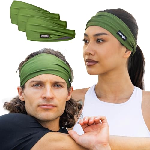 Image of Sweatband for Men and Women - Unisex Non Slip Headband that Wicks Moisture and Eliminates Excess Sweat - Durable & Long-Lasting - Running, Sports, Gym