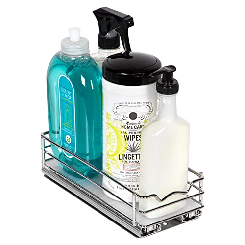 Holdn’ Storage Pull Out Spice Rack Organizer For Cabinet, Heavy Duty-5 Year Limited Warranty-4.5" W Slide Out Spice Rack -Fits Spices, Sauces, Cans Etc. Requires At Least 4.9” Cabinet Opening #TOP7
