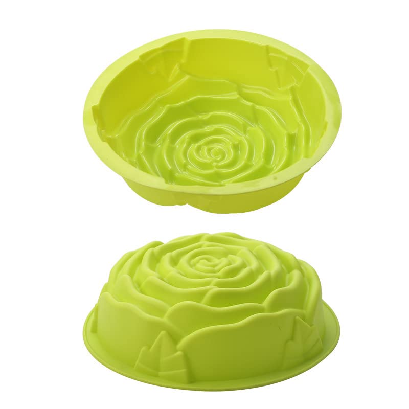 Folca® 1 Pc 3D Chocolate/Cake/Jelly Mould, Soft, Durable & Flexible Mould (Silicone Mould Design 10(Rose))-image-13