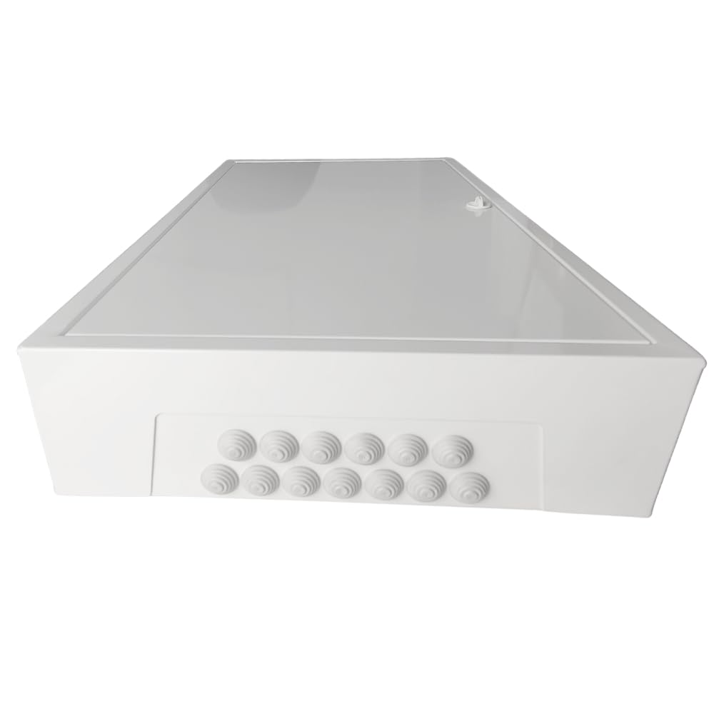 Doktorvolt Scatola di Distribuzione a Parete, Alloggiamento in Metallo, 72 Moduli, 4 File Con Porta, Bianco, IP30, IK07, per Installazione in Casa