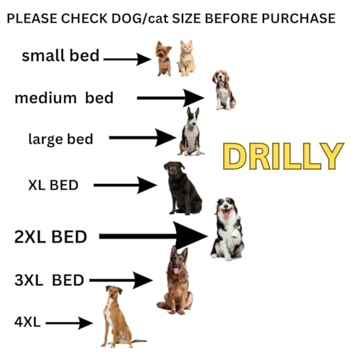 Image of DRILLY Premium Fur Washable Dog /cat Bed with Blanket for Small |Medium | Large | Extra Large | XXL |XXXL |4XL Size Dogs | Cats | Puppy |pet | Rabbit | Persian cat | Indoor cat (4XL)