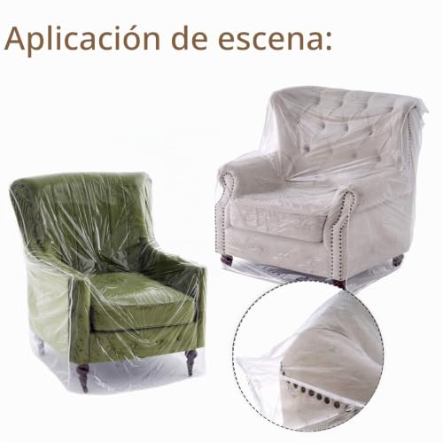 Funda de sofá de plástico protector de arañazos para gatos y muebles de salón 5