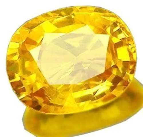 Saphir jaune certifié en laboratoire Ar Gems Pukhraj astrologique
