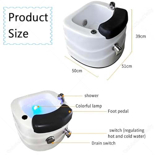 Spa portátil para pies con masaje vibratorio acrílico miniatura 5
