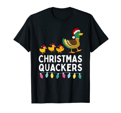 Christmas Quackers Funny Cute Duckling Christmas T-Shirt