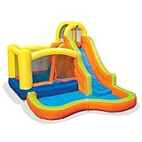 Banzai Sun 'N Splash Fun 12' x 9' x 7' Kids Inflatable Outdoor Backyard Bounce House and Water Slide Splash Park Toy w/ Bouncer, Slide, & Kiddie Pool